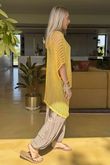 Made in Italy Seville Cotton Summer Knit Top Soft Sunshine 